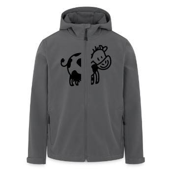 runde kleine Kuh - line - Recycelte Männer Softshell-Jacke von Stanley/Stella - Anthrazit - Vorne - AI Model Male 185 light (185cm)