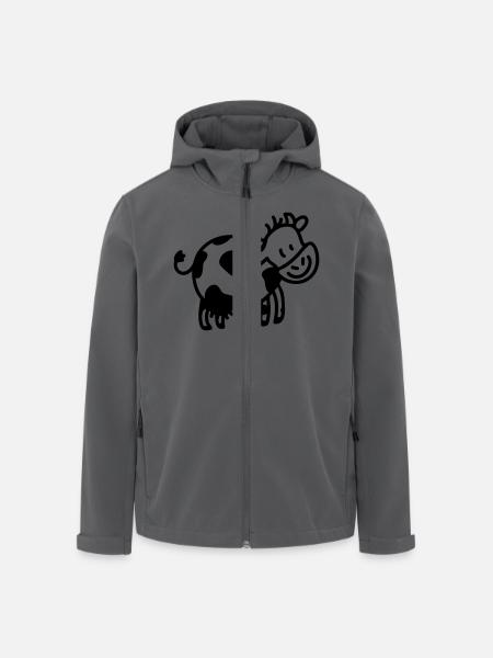 runde kleine Kuh - line - Recycelte Männer Softshell-Jacke von Stanley/Stella - Anthrazit