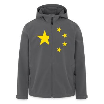 China Sterne - Recycelte Männer Softshell-Jacke von Stanley/Stella - Anthrazit - Vorne - AI Model Male 185 light (185cm)