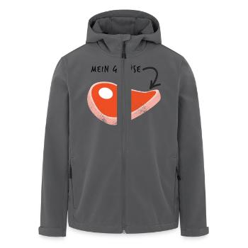 Fleisch ist mein Gemüse - Recycelte Männer Softshell-Jacke von Stanley/Stella - Anthrazit - Vorne - AI Model Male 185 light (185cm)