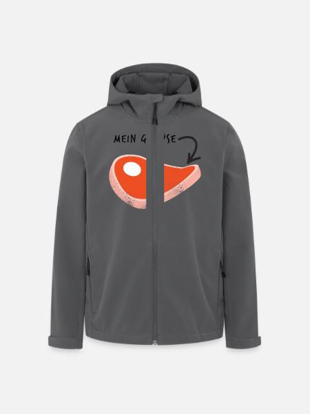 Fleisch ist mein Gemüse - Recycelte Männer Softshell-Jacke von Stanley/Stella - Anthrazit