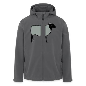 schaf, schafe, lamm, lämmer, heidschnucke - Recycelte Männer Softshell-Jacke von Stanley/Stella - Anthrazit - Vorne - AI Model Male 185 light (185cm)