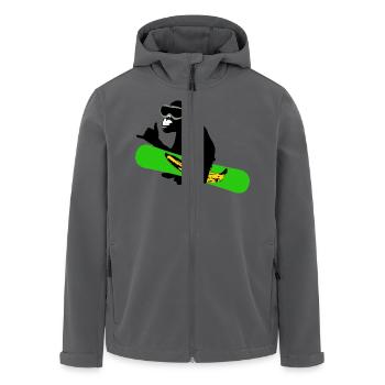 snowboard monkey - Recycelte Männer Softshell-Jacke von Stanley/Stella - Anthrazit - Vorne - AI Model Male 185 light (185cm)