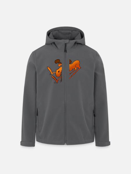 Elch - Recycelte Männer Softshell-Jacke von Stanley/Stella - Anthrazit