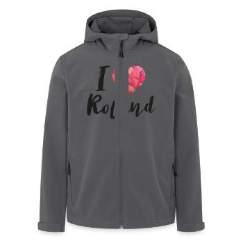 I love Roland Schlager - Recycelte Männer Softshell-Jacke von Stanley/Stella - Anthrazit - Vorne - AI Model Male 185 light (185cm)