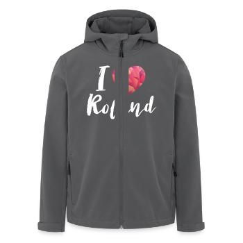 I love Roland Schlager - Recycelte Männer Softshell-Jacke von Stanley/Stella - Anthrazit - Vorne - AI Model Male 185 light (185cm)