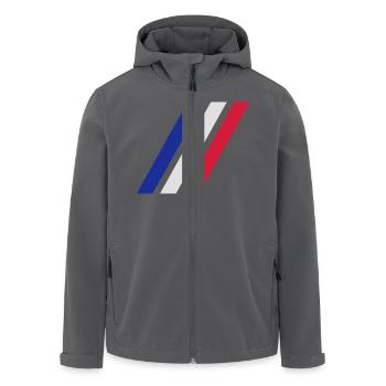 france stripe flag - Recycelte Männer Softshell-Jacke von Stanley/Stella - Anthrazit - Vorne - AI Model Male 185 light (185cm)