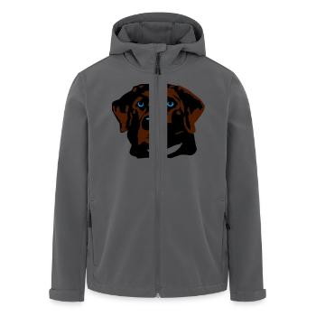 Labrador braun, blond oder schwarz - Recycelte Männer Softshell-Jacke von Stanley/Stella - Anthrazit - Vorne - AI Model Male 185 light (185cm)