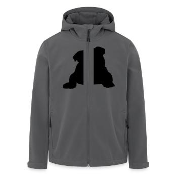 Englische Bulldogge - Recycelte Männer Softshell-Jacke von Stanley/Stella - Anthrazit - Vorne - AI Model Male 185 light (185cm)