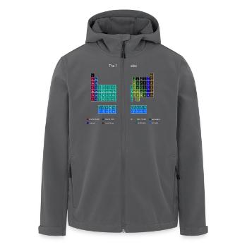 Blau Stilvolle Periodensystems der Elemente - Recycelte Männer Softshell-Jacke von Stanley/Stella - Anthrazit - Vorne - AI Model Male 185 light (185cm)
