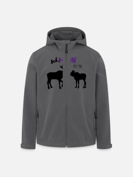 Moose Love - Recycelte Männer Softshell-Jacke von Stanley/Stella - Anthrazit