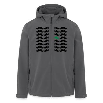 Mustache Moustache "Be Different" 2c - Recycelte Männer Softshell-Jacke von Stanley/Stella - Anthrazit - Vorne - AI Model Male 185 light (185cm)