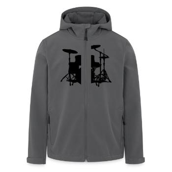 drums - Recycelte Männer Softshell-Jacke von Stanley/Stella - Anthrazit - Vorne - AI Model Male 185 light (185cm)