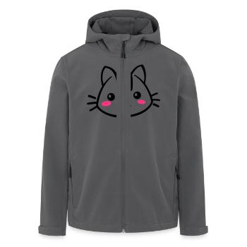 Onigiricat - chat onigiri - Recycelte Männer Softshell-Jacke von Stanley/Stella - Anthrazit - Vorne - AI Model Male 185 light (185cm)