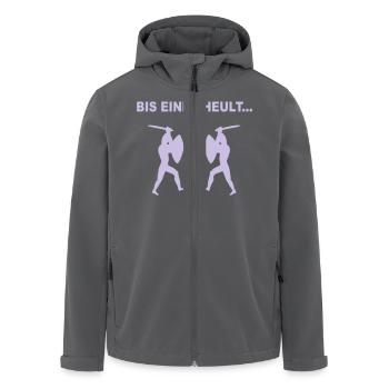Bis einer heult... - Recycelte Männer Softshell-Jacke von Stanley/Stella - Anthrazit - Vorne - AI Model Male 185 light (185cm)