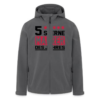 maurer - Recycelte Männer Softshell-Jacke von Stanley/Stella - Anthrazit - Vorne - AI Model Male 185 light (185cm)