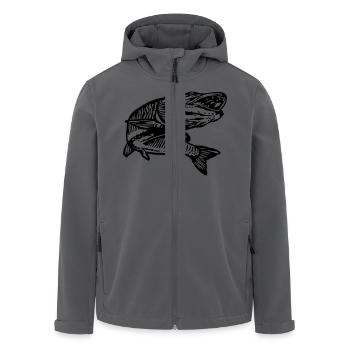 Hecht - Recycelte Männer Softshell-Jacke von Stanley/Stella - Anthrazit - Vorne - AI Model Male 185 light (185cm)