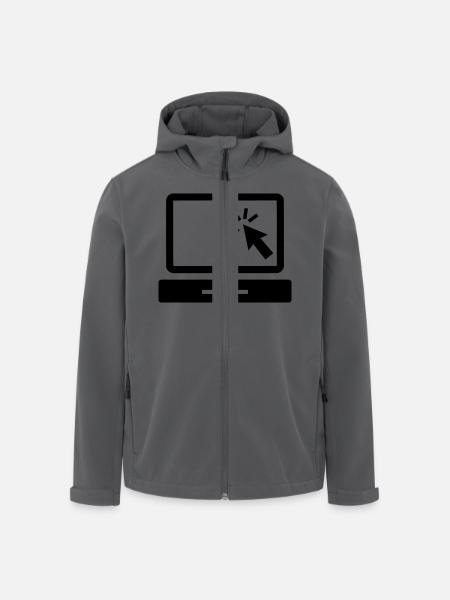 Computer - Recycelte Männer Softshell-Jacke von Stanley/Stella - Anthrazit