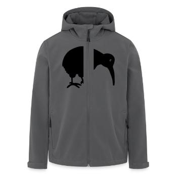 Kiwi - Neuseeland - Recycelte Männer Softshell-Jacke von Stanley/Stella - Anthrazit - Vorne - AI Model Male 185 light (185cm)