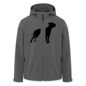 Bulldogge - Recycelte Männer Softshell-Jacke von Stanley/Stella - Anthrazit - Vorne - AI Model Male 185 light (185cm)