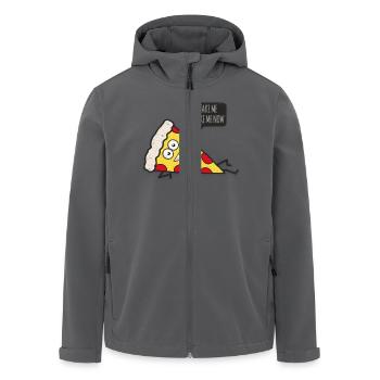 Funny Cartoon Pizza - Statement / Funny / Quote - Recycelte Männer Softshell-Jacke von Stanley/Stella - Anthrazit - Vorne - AI Model Male 185 light (185cm)