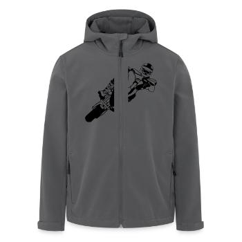 Supermoto Racing - Recycelte Männer Softshell-Jacke von Stanley/Stella - Anthrazit - Vorne - AI Model Male 185 light (185cm)