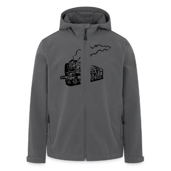 dampflok eisenbahn lokomotive romantik tender - Recycelte Männer Softshell-Jacke von Stanley/Stella - Anthrazit - Vorne - AI Model Male 185 light (185cm)