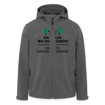 Bin Neulich Mal Rausgegangen... - Recycelte Männer Softshell-Jacke von Stanley/Stella - Anthrazit - Vorne - AI Model Male 185 light (185cm)
