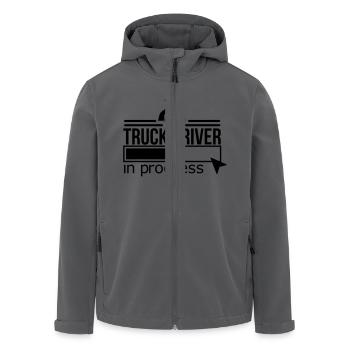 trucker - Recycelte Männer Softshell-Jacke von Stanley/Stella - Anthrazit - Vorne - AI Model Male 185 light (185cm)