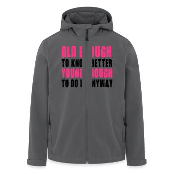 Best Birthday Shirt - Funny Quote - Recycelte Männer Softshell-Jacke von Stanley/Stella - Anthrazit - Vorne - AI Model Male 185 light (185cm)