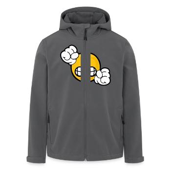 Smiley Anger - Recycelte Männer Softshell-Jacke von Stanley/Stella - Anthrazit - Vorne - AI Model Male 185 light (185cm)