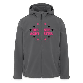 Die beste schwester - Recycelte Männer Softshell-Jacke von Stanley/Stella - Anthrazit - Vorne - AI Model Male 185 light (185cm)