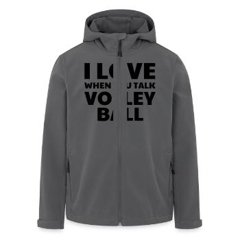 Volleyball - Volley Ball - Volley-Ball - Sport - Recycelte Männer Softshell-Jacke von Stanley/Stella - Anthrazit - Vorne - AI Model Male 185 light (185cm)