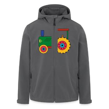 Traktor Spielzeug Trekker - Recycelte Männer Softshell-Jacke von Stanley/Stella - Anthrazit - Vorne - AI Model Male 185 light (185cm)