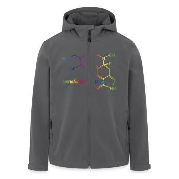 LSD Strukturformel bunter Regenbogen Drogen Rausch - Recycelte Männer Softshell-Jacke von Stanley/Stella - Anthrazit - Vorne - AI Model Male 185 light (185cm)