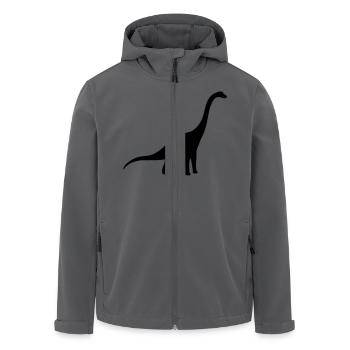Diplodocus langhals groß riesig silhouette schwarz - Recycelte Männer Softshell-Jacke von Stanley/Stella - Anthrazit - Vorne - AI Model Male 185 light (185cm)