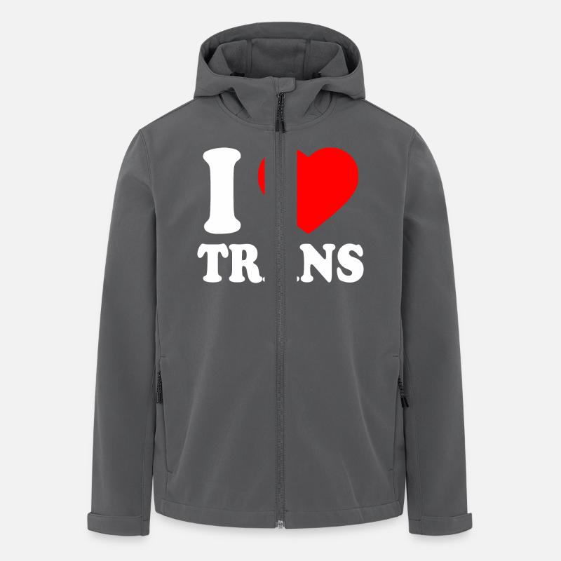 I love trans - Recycelte Männer Softshell-Jacke von Stanley/Stella - Anthrazit