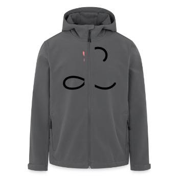 Buchstabe L Schmetterlingsbuchstabe - Recycelte Männer Softshell-Jacke von Stanley/Stella - Anthrazit - Vorne - AI Model Male 185 light (185cm)