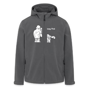 Muay Thai - Recycelte Männer Softshell-Jacke von Stanley/Stella - Anthrazit - Vorne - AI Model Male 185 light (185cm)