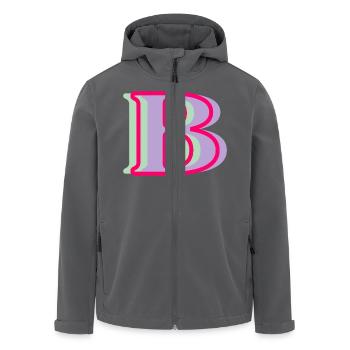 Mehrfarbiger Buchstabe b - originelle Geschenkidee - Recycelte Männer Softshell-Jacke von Stanley/Stella - Anthrazit - Vorne - AI Model Male 185 light (185cm)