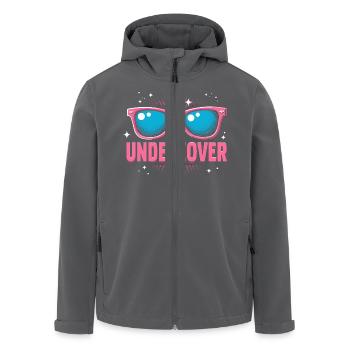 Undercover Speech - Lustiges Kostüm mit Sonnenbril - Recycelte Männer Softshell-Jacke von Stanley/Stella - Anthrazit - Vorne - AI Model Male 185 light (185cm)