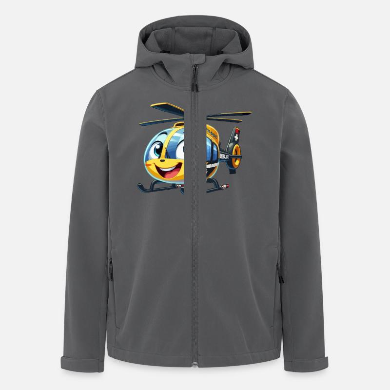 Trauma-Hubschrauber Junior - Recycelte Männer Softshell-Jacke von Stanley/Stella - Anthrazit