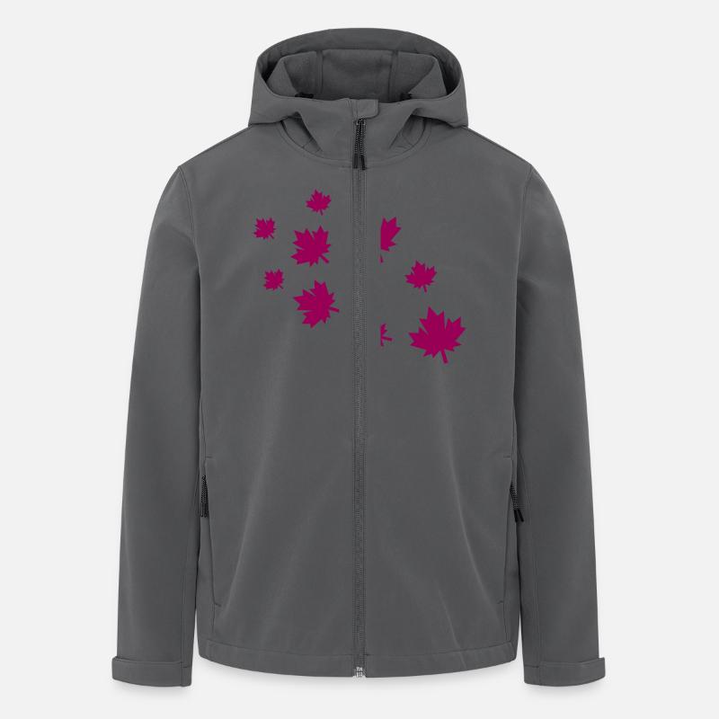 Ahornblätter - Recycelte Männer Softshell-Jacke von Stanley/Stella - Anthrazit