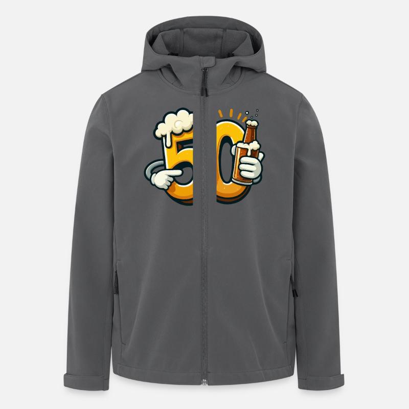 50 Jahre Bier - Recycelte Männer Softshell-Jacke von Stanley/Stella - Anthrazit