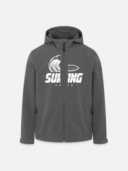 Surfing Surfboard - Recycelte Männer Softshell-Jacke von Stanley/Stella - Anthrazit