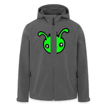 Caterpillar Alien Cute Little Monster Happy Smile - Men’s Recycled Softshell Jacket by Stanley/Stella - anthracite - Front - AI Model Male 185 light (185cm)
