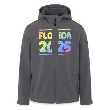 Florida 2025 Bunt - Recycelte Männer Softshell-Jacke von Stanley/Stella - Anthrazit - Vorne - AI Model Male 185 light (185cm)