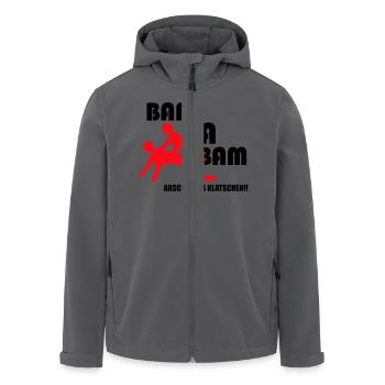 Arsch muss klatschen Bam ba Bam - Recycelte Männer Softshell-Jacke von Stanley/Stella - Anthrazit - Vorne - AI Model Male 185 light (185cm)