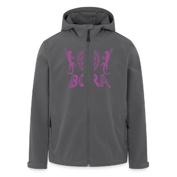lila Tattoo Bora Bora - Recycelte Männer Softshell-Jacke von Stanley/Stella - Anthrazit - Vorne - AI Model Male 185 light (185cm)