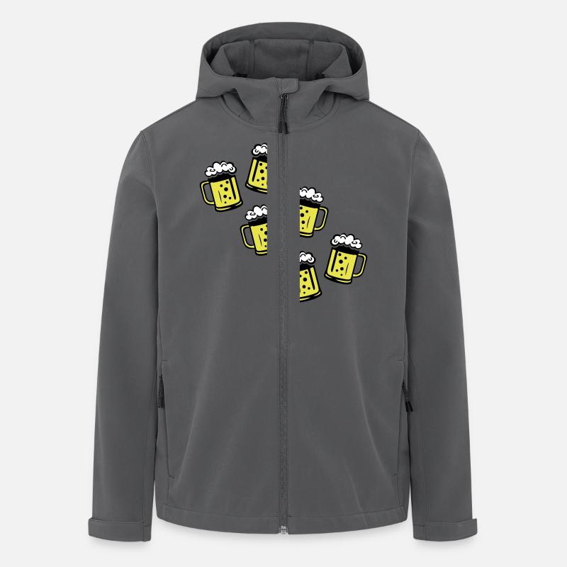 Icône de chope de bière - Veste softshell homme en polyester recyclé Stanley/Stella - charbon